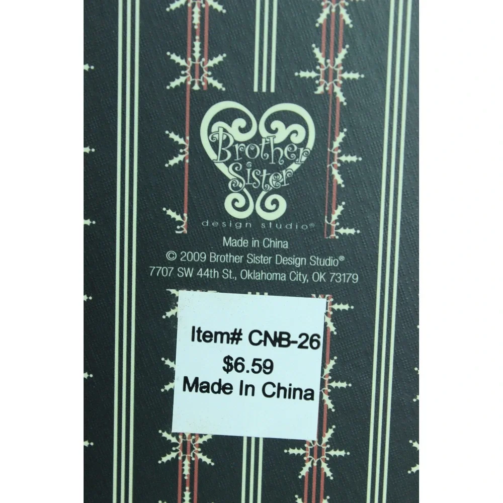 Christmas Nesting Gift Boxes Set Black Red Joy Brother Sister Design Studio 2009